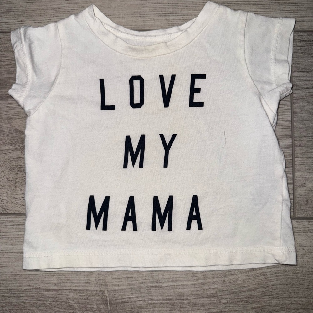 FORD AND WYATT White Kids Shirt with 'Love My Mama' Print - Picture 1 of 2
